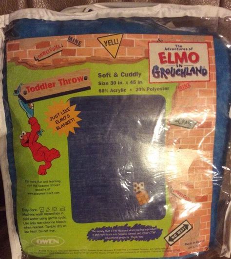 New Elmos blanket toddler throw The Adventures of Elmo in Grouchland ...