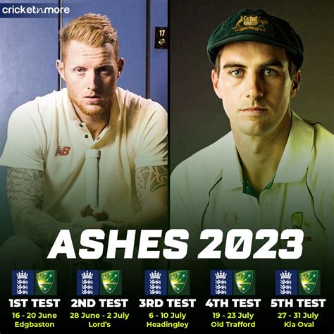 The Ashes Men's 2023 - Full Schedule, Dates, Time and the Locations