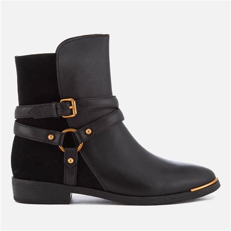 UGG Women's Kelby Leather Ankle Boots in Black | Lyst