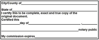 Certified True Copy Stamp | Notary Bonding