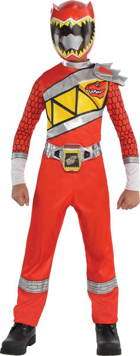 Boys Red Ranger Jumpsuit Costume - Power Rangers Dino Charge- Party ...