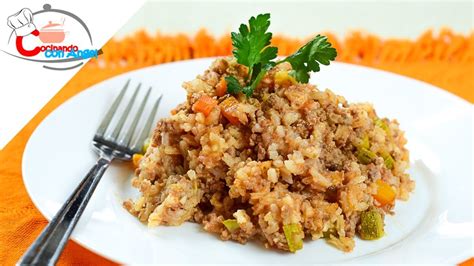 Arroz con Carne Molida DELICIOSO - YouTube