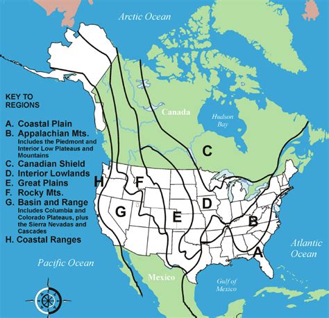 8 Geographic Regions Of North America Map - Felice Thomasina