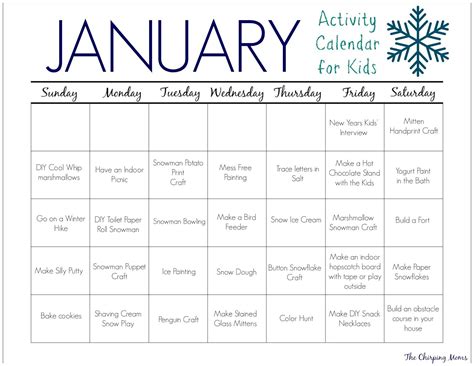 January Activities For Kindergarten