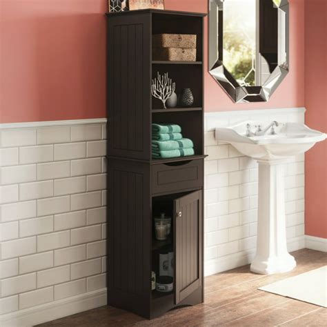 Ashland Collection - Tall Linen Cabinet Bathroom Storage - Espresso ...