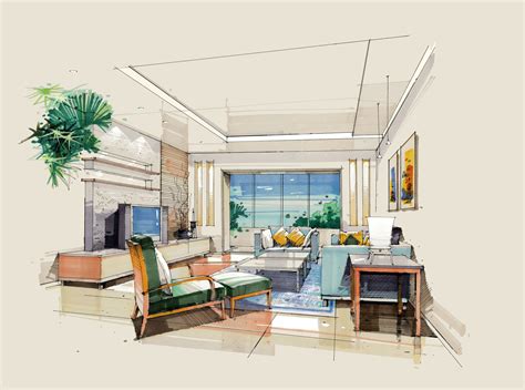 Interior Design Illustration | Interior design renderings