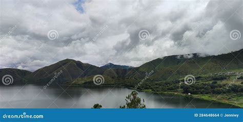 Panorama of Lake Toba on Samosir Stock Photo - Image of toba, cool ...