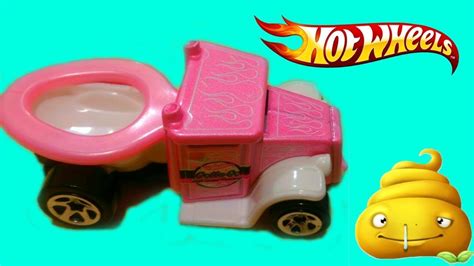 Hot Wheels Super Cars Toys video for kids Pink toilet bowl unpacking ...