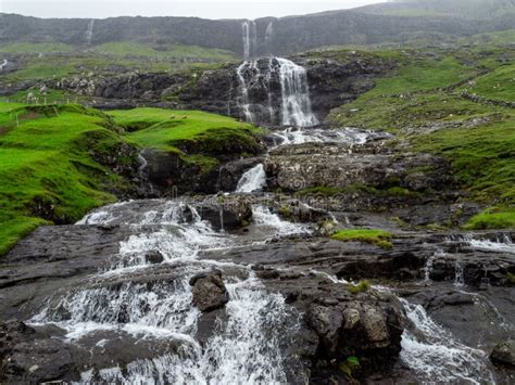 Faroe Islands is the Land of the Waterfalls. Stock Image - Image of ...