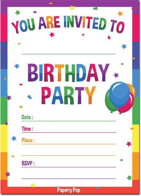 Free Printable Birthday Invitation Cards - Free Printable Card