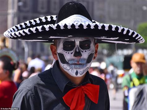 Mexico City and Sao Paolo day of the dead celebrations | Daily Mail Online