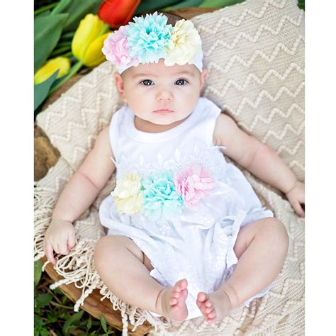 Haute Baby "Ella's Bouquet" Baby Bubble Romper