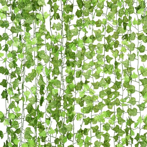 Coolmade 12 Strands Artificial Ivy Leaf Plants Vine Hanging Garland ...