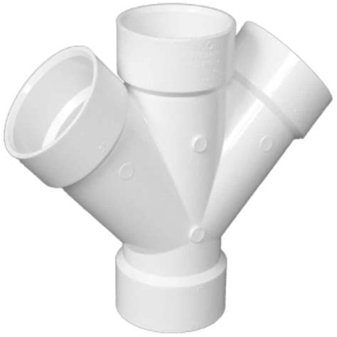 Shop Charlotte Pipe 6-in dia 90-Degree PVC Double Wye Fitting at Lowes.com