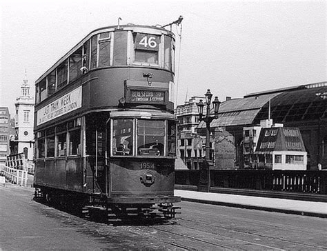 Historic Photos of the Last Trams in London in July 1952 ~ Vintage Everyday