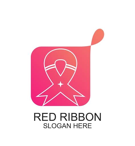 Premium Vector | Red ribbon logo design design simple concept premium ...