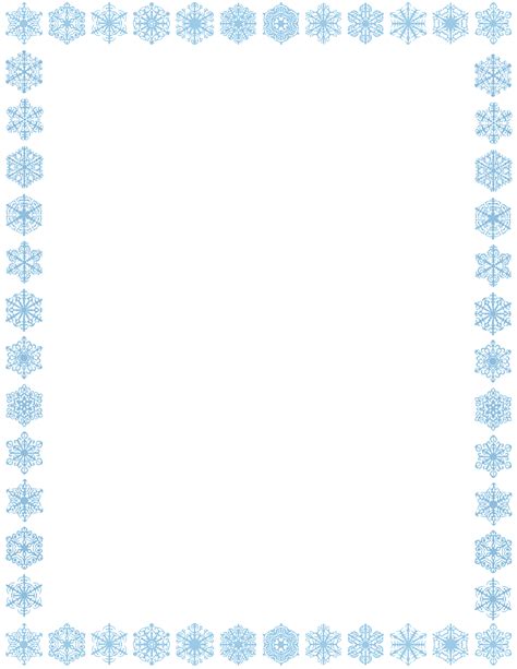 Snowflake Border Clip Art - Cliparts.co