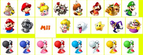 3DS - Mario Tennis Open - Character Select Icons - The Spriters Resource