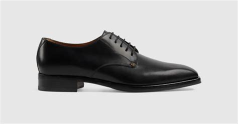 Men's Lace-Up Shoe In Black Leather | GUCCI® UK