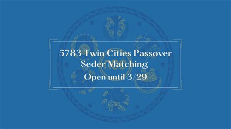 Passover Seder Matching 2023 - TC Jewfolk