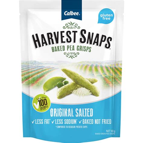 Calbee Harvest Snaps Pea Original Salted Baked Crisps 93g | Woolworths