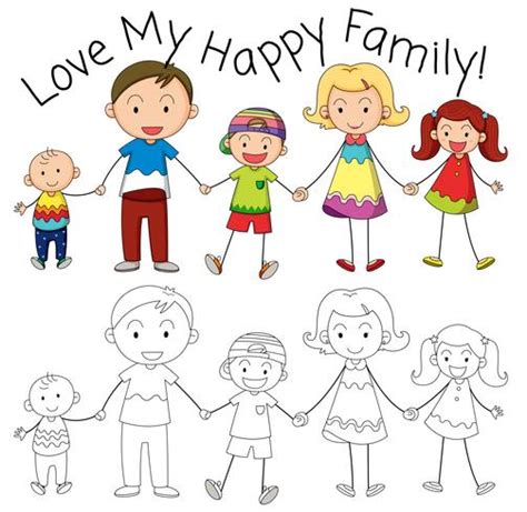 Family Drawing Vector Art, Icons, and Graphics for Free Download