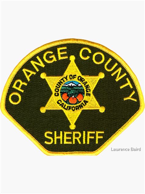 "Orange County Sheriff" Sticker for Sale by lawrencebaird | Redbubble