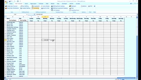 6 Microsoft Excel Employee Schedule Template - Excel Templates - Excel ...