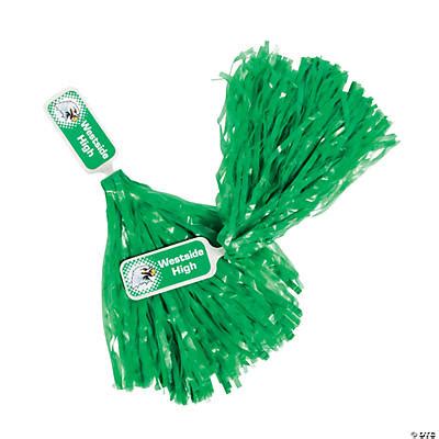 Personalized Green Cheer Pom-Poms - 24 Pc. | Oriental Trading