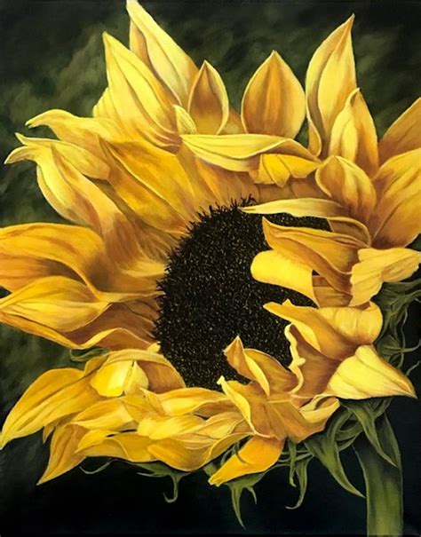 Easy Acrylic Paintings Of Sunflowers - SUNFLOWER