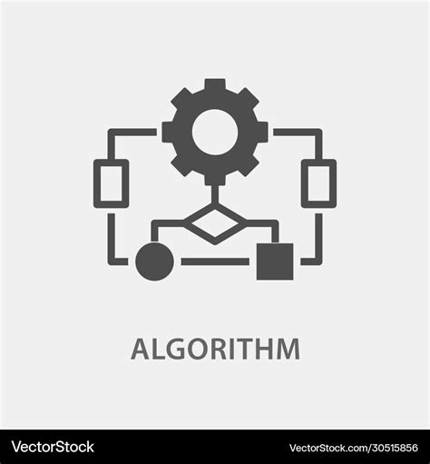 Algorithm icon for graphic Royalty Free Vector Image