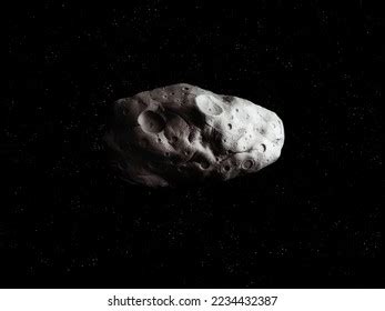 Rocky Asteroid Impact Craters Isolated On Stock Illustration 2234432387 ...