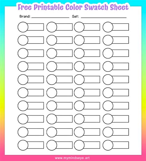 Free Color Swatch Chart (C0033)