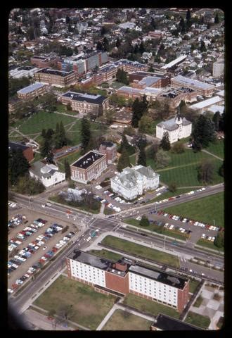 Aerial view of Oregon State University -- east campus and surrounding ...