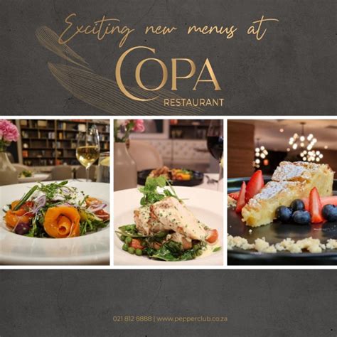 Exciting New Menus at Copa Restaurant – Cape Town Hotel Restaurants