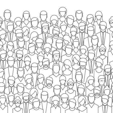 Crowd clipart black and white, Crowd black and white Transparent FREE ...