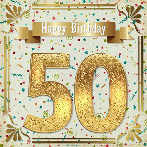 Carte anniversaire 50 ans - Happy birthday, 50 years