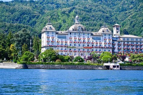 Hotel in Stresa on Maggiore Lake, Italy. Editorial Stock Image - Image ...