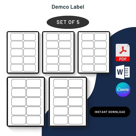 Demco Label Templates Printable in PDF, Word [Editable]