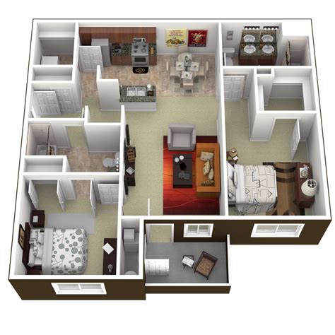 Floor Plans of Waterford Apartments in Spring Lake, NC