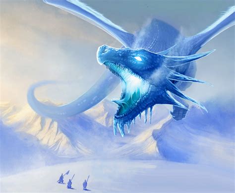 Frozen Majesty: A Dragon in Fantasy Realm