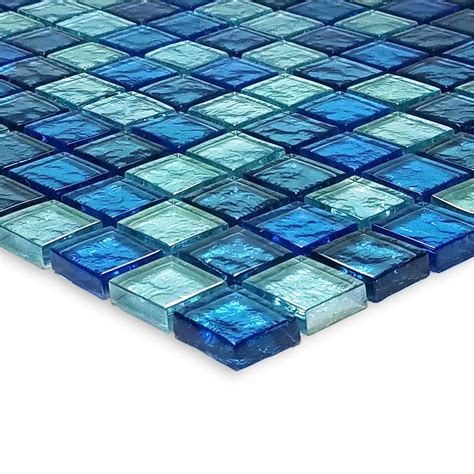 Blue Blend, 1" x 1" Mosaic Tile | GG82323B18 | Glass Tile for Pools ...