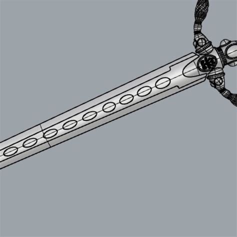 Download free 3D printing designs Vorpal Sword replica from alice in ...