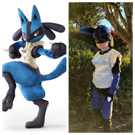 Lucario costume | Cute halloween costumes, Pokemon costumes diy ...