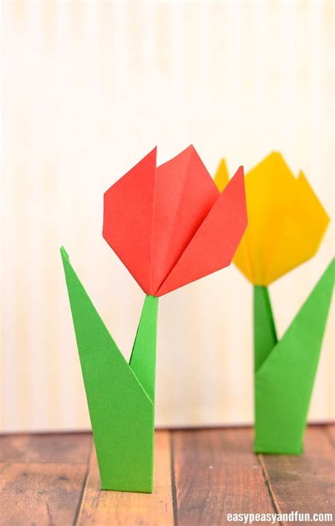 How to Make Origami Flowers - Origami Tulip Tutorial with Diagram ...