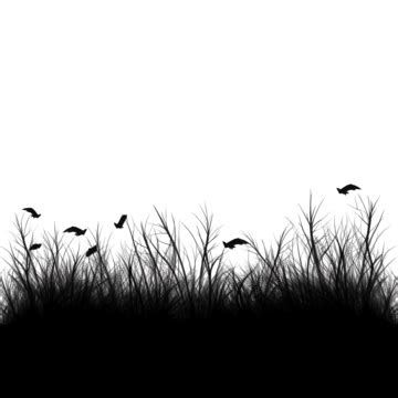 Black Grass Border Silhouette For Halloween Ghost Graveyard Decoration ...