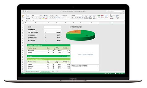 Free Food Cost Calculator for Excel