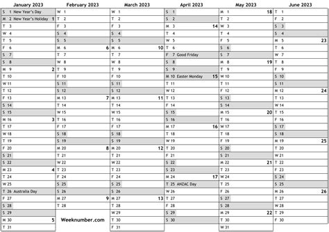 2023 calendar with week numbers and holidays for Australia … official ...