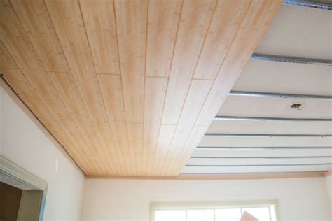 How to Install a Decorative Wood Ceiling - Checking In With Chelsea