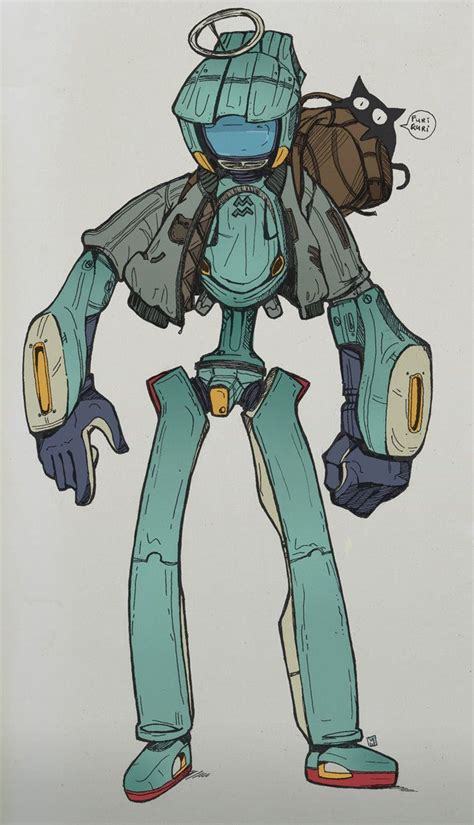 Kanti FLCL by Tanami-M Robot Concept Art, Robot Art, Character Concept ...